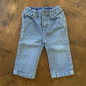 Mini Boden Infant Boys Denim ticking pants